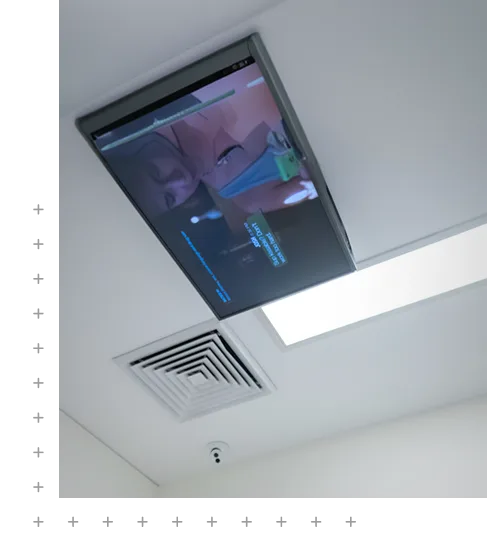 ceiling mounted entertainment at ToothSavers in Campbelltown, Narellan & Mount Annan